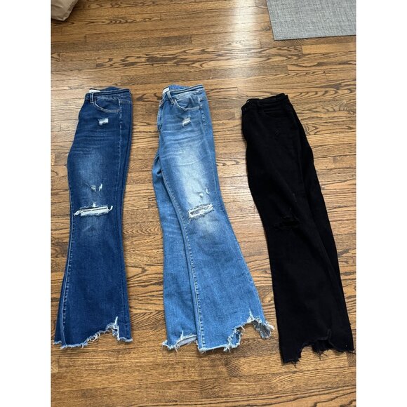 Lot of 3 Flying Monkey Sasha Mid Rise Ankle Flare Jeans Size 30 - Picture 1 of 7